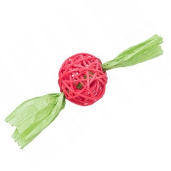 TRIXIE Zabawki dla gryzoni piłki rattanowe dla gryzoni i królików 2 sztuki